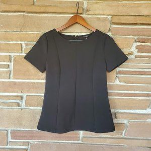Ann Taylor Size MP Black Seamed Top